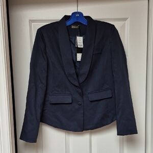 QED London Women's Navy 2 Button Blazer Size Large, New With Tags!